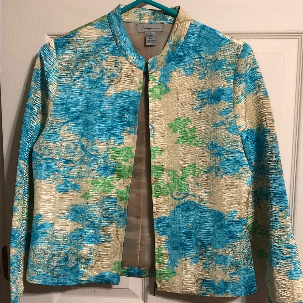 Aubrey Blue and Green Women's Blazer